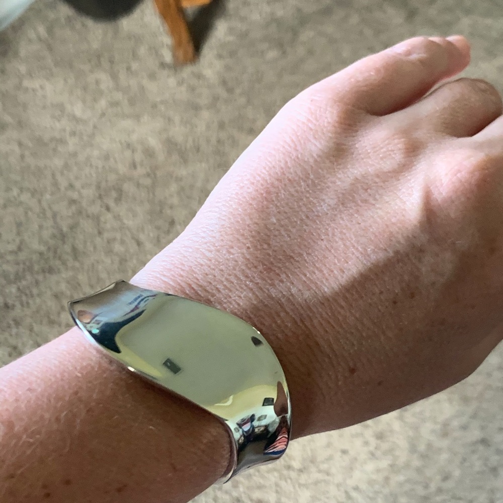 Sterling Silver Wave Cuff Bracelet